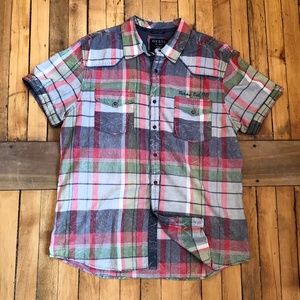 Guess Plaid, Men's XL, blue, red, green